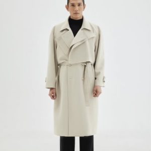 ARCHITECTURAL IVORY TRENCH COAT
